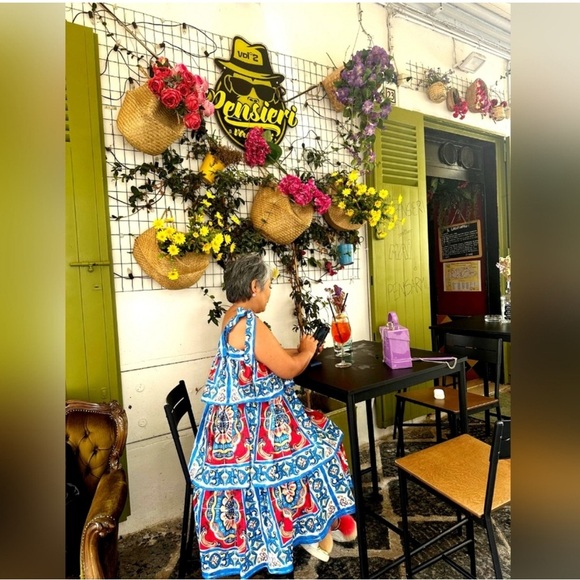 Sicilian Mosaic Dress size medium - Picture 3 of 4